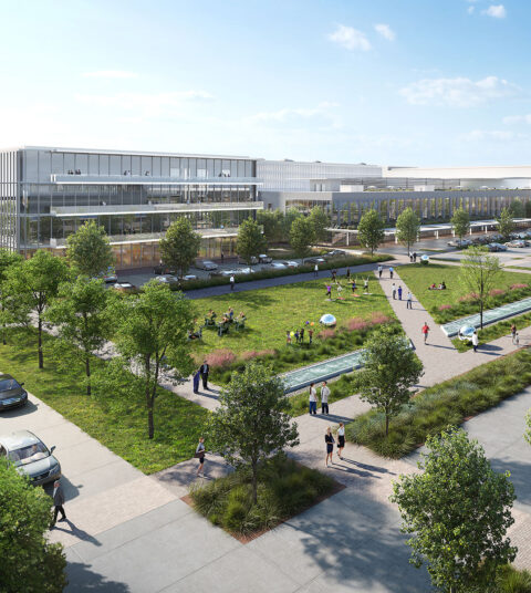 Rendering of Health and Wellness complex